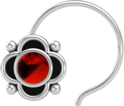 PeenZone Garnet Sterling Silver Plated Sterling Silver Nose Stud