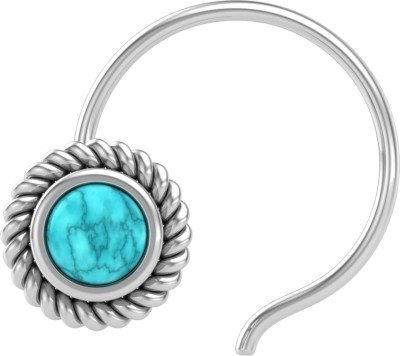 PeenZone Turquoise Sterling Silver Plated Sterling Silver Nose Stud