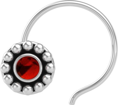 PeenZone Garnet Sterling Silver Plated Sterling Silver Nose Stud