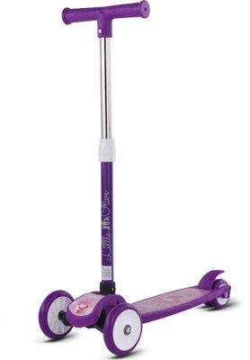 Little Olive Tikes Foldable Scooter for Kids 4 Level Height PU Wheels with Brake(Purple)