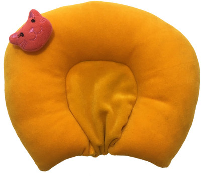 MOM'S PRIDE Mustard Seeds Solid Sleeping Pillow Pack of 1(Orange)