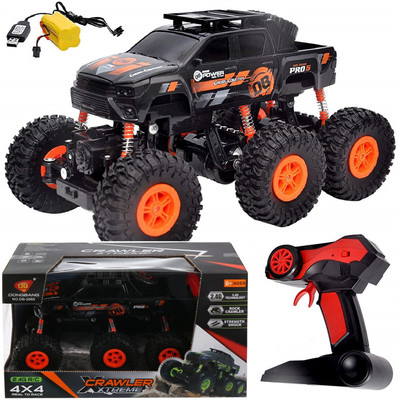 UJIE 1:18 Scale 6 Wheels 2.4GHz High Speed 4WD Remote Control Rock Crawler Car (Green)(Orange, Black)