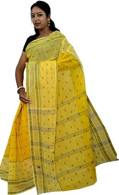 Gayatri boutique Woven Tant Lace Saree(Yellow)