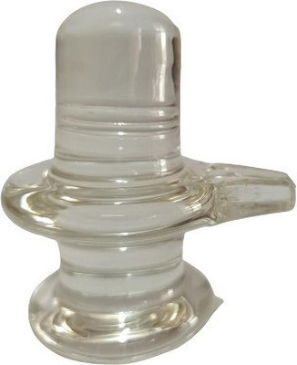 shri sainath enterprises Sri Sainath Enterprises CRYSTAL SHIVA LING. MULTI COLOUR. PACK OF 1. SIZE:- LARGE Decorative Showpiece  -  8 cm(Glass, Clear)