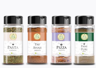 AGRI CLUB Kitchen Spices Pack of 4 (Pani Puri Masala 100gm,Pizza Seasoning 30gm,Pav Bhaji Masala 100gm,Pasta Seasoning 30gm)(4 x 65 g)