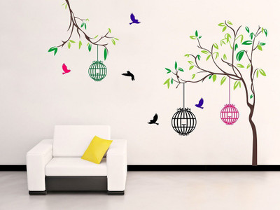 GharKraft 150 cm Bird Case Reusable Sticker(Pack of 1)