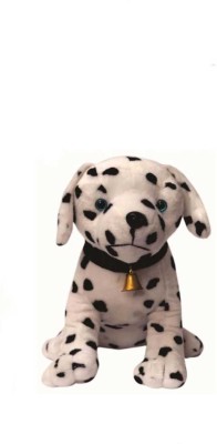KRIDNAK Cute Super soft Dalman Sitting Dog 30 cm Stuffed Soft toy For kids  - 30 cm(Black, White)