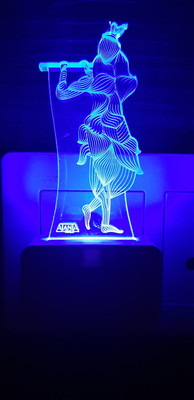Super Ajanta 2104 Krishna With Design 3D Illusion Night Lamp Comes with 7 Multi-Color and Perfect Laser Cut Design Night Lamp(10 cm, Multicolor)