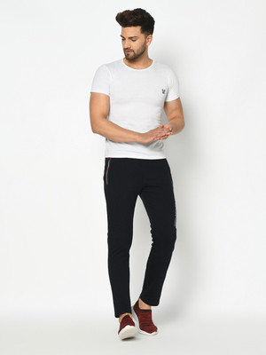 Octave Solid Men Dark Blue Track Pants
