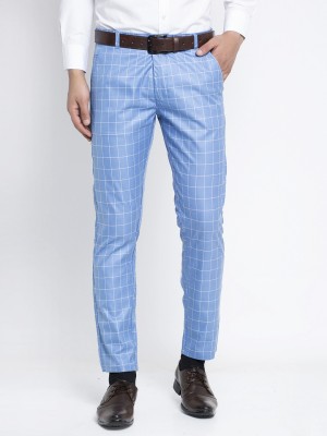 JAINISH Slim Fit Men Blue Trousers