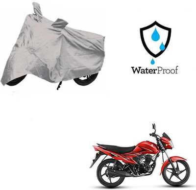 SRENTERPRISES Two Wheeler Cover for Suzuki(Hayate, Silver)