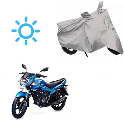 SRENTERPRISES Two Wheeler Cover for TVS(Victor New, Silver)