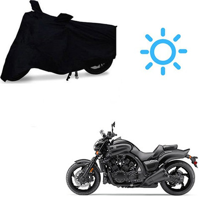 Mdstar Waterproof Two Wheeler Cover for Yamaha(VMAX, Black)