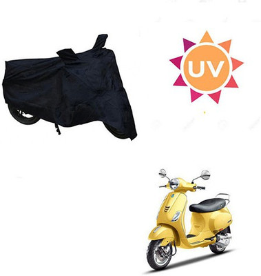 saanvi Waterproof Two Wheeler Cover for Piaggio(Vespa SXL, Black)
