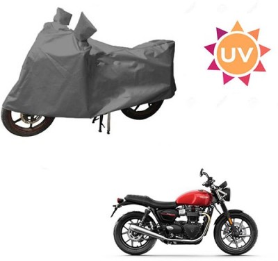 RPSENTTERPR Waterproof Two Wheeler Cover for Triumph(Twin spark, Grey)