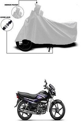 Gromaa Two Wheeler Cover for Hero(Silver)