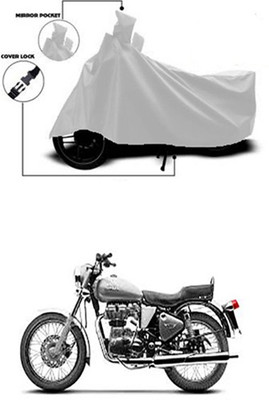 Gromaa Two Wheeler Cover for Royal Enfield(Silver)