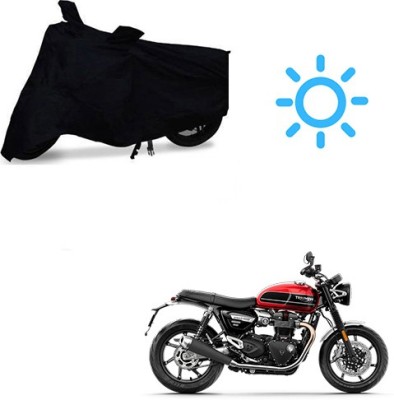 Mdstar Waterproof Two Wheeler Cover for Triumph(Twin, Black)