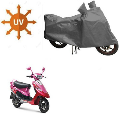 RPSENTTERPR Waterproof Two Wheeler Cover for TVS(Scooty Pep+, Grey)