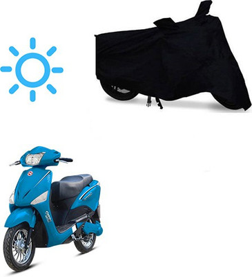 SRENTERPRISES Two Wheeler Cover for Hero(Electric, Black)