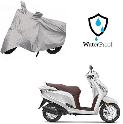 MOTOWORLD Waterproof Two Wheeler Cover for Honda(Aviator, Silver)