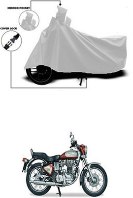 Gromaa Two Wheeler Cover for Royal Enfield(Silver)