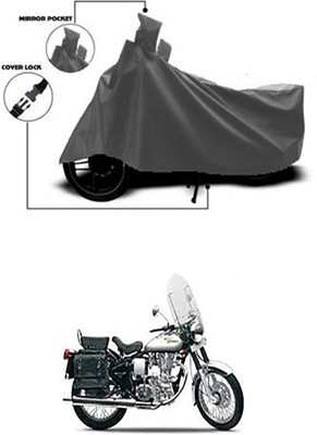 Gromaa Two Wheeler Cover for Royal Enfield(Grey)