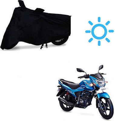 MOTOWORLD Waterproof Two Wheeler Cover for TVS(Victor New, Black)