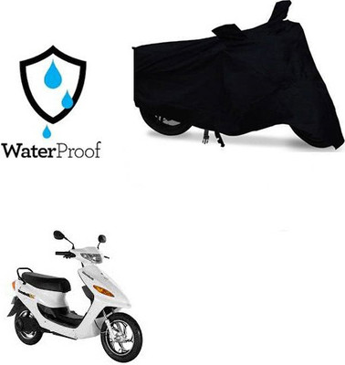 SRENTERPRISES Two Wheeler Cover for Indus(Yo Electron, Black)