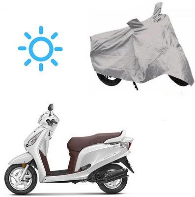 MOTOWORLD Waterproof Two Wheeler Cover for Honda(Aviator, Silver)