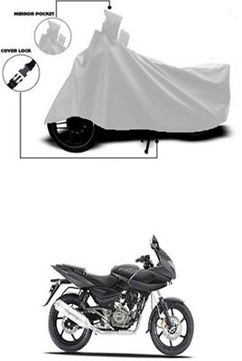 Wadhwa Creations Two Wheeler Cover for Bajaj(Pulsar 220 DTS-i, Silver)