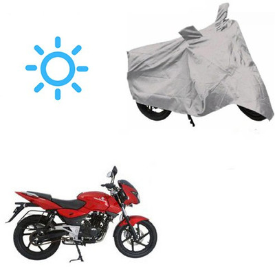 MOTOWORLD Waterproof Two Wheeler Cover for Bajaj(Pulsar 200 NS DTS-i, Silver)