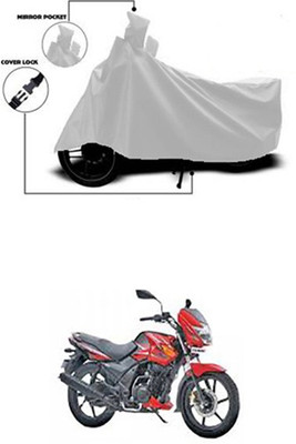Wadhwa Creations Two Wheeler Cover for TVS(Flame DS 125, Silver)