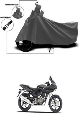 Wadhwa Creations Two Wheeler Cover for Bajaj(Pulsar 220 DTS-i, Grey)