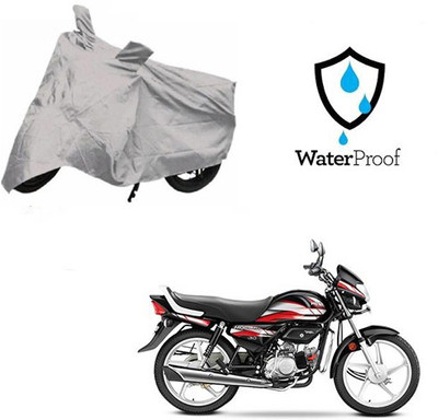 MOTOWORLD Two Wheeler Cover for Hero(CD deluxe, Silver)