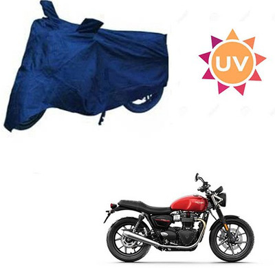 RPSENTTERPR Waterproof Two Wheeler Cover for Triumph(Twin spark, Blue)