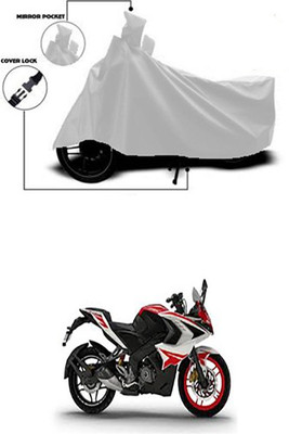 Wadhwa Creations Two Wheeler Cover for Bajaj(Pulsar RS 200, Silver)