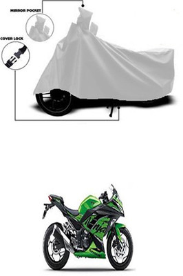 Wadhwa Creations Two Wheeler Cover for Kawasaki(Ninja 300, Silver)