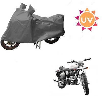 RPSENTTERPR Waterproof Two Wheeler Cover for Royal Enfield(Bullet 350, Grey)