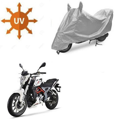 SRENTERPRISES Waterproof Two Wheeler Cover for DSK Benelli(TNT 25, Silver)