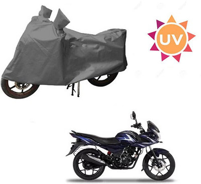 saanvi Waterproof Two Wheeler Cover for Bajaj(Discover 150 f, Grey)