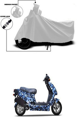 Gromaa Two Wheeler Cover for Hero(Silver)