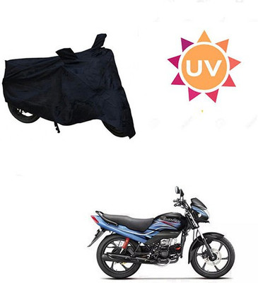 saanvi Waterproof Two Wheeler Cover for Hero(Passion Plus, Black)
