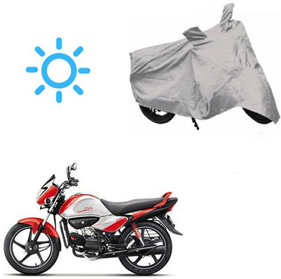 MOTOWORLD Waterproof Two Wheeler Cover for Hero(Splendor I Smart, Silver)