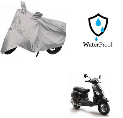MOTOWORLD Two Wheeler Cover for Piaggio(Vespa, Silver)