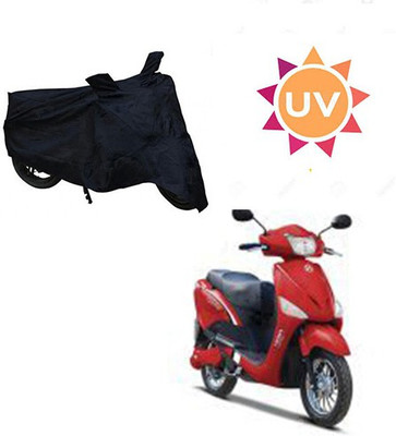 saanvi Waterproof Two Wheeler Cover for Hero(E Scoot, Black)