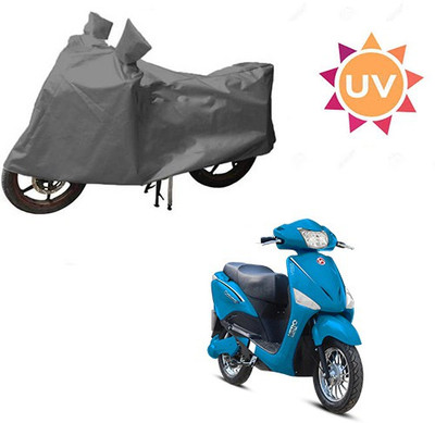 RPSENTTERPR Waterproof Two Wheeler Cover for Hero(Electric Optima, Grey)