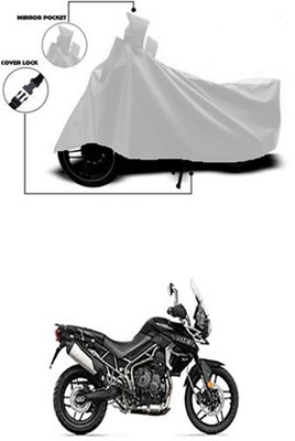 Wadhwa Creations Two Wheeler Cover for Triumph(Tiger 800 XR, Silver)
