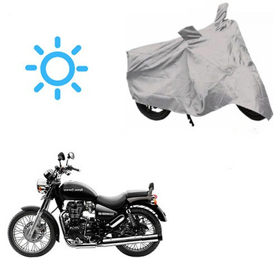 SRENTERPRISES Two Wheeler Cover for Royal Enfield(Thunderbird 500, Silver)