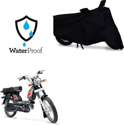 Mdstar Waterproof Two Wheeler Cover for TVS(Heavy Duty Super XL, Black)